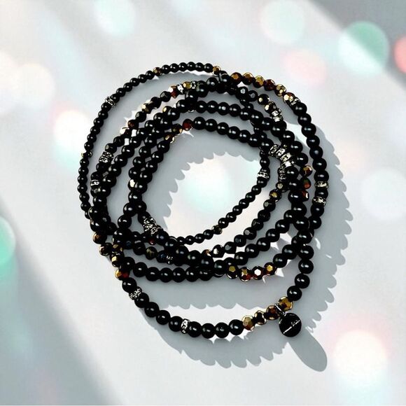 Stella & Dot All Day Beaded Stretch Bracelet Set - Picture 4 of 5